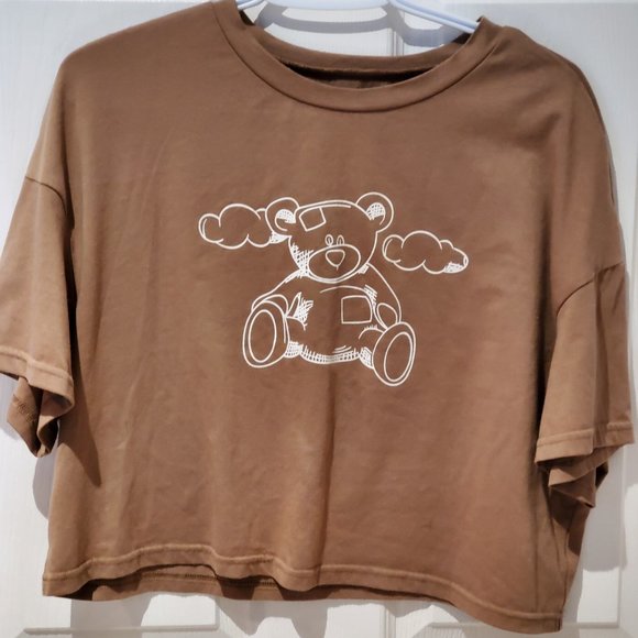 Teddy bear print crop top - Picture 1 of 1